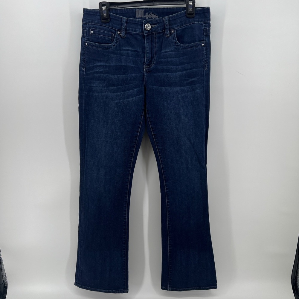 KUT from the Kloth Bootcut Flare Jeans Women's 8 Dark Wash Stretch Denim Blue